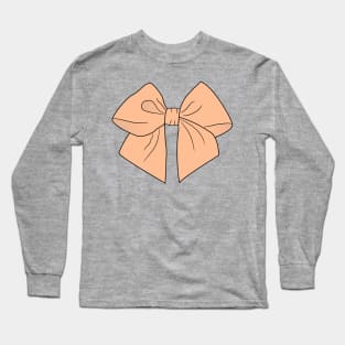 Peachy Keen Vector Bow Long Sleeve T-Shirt